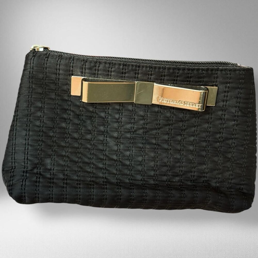 Victoria’s Secret Black Quilted Cosmetic Pouch
